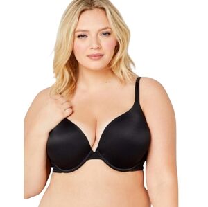 48DDD Avenue Black Basic Plunge Underwire Bra Feminine Comfy‎ Flirty Intimate